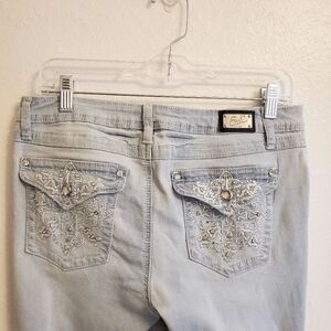 EARL Jean's White Wash Straight Leg Size 10 Woman’s Denim Jeans